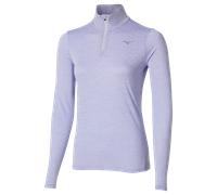 Mizuno - Core Impulse Half Zip Long Sleeve Tee - T-shirt femme Icelandic Blue - M
