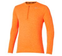 Mizuno - Core Impulse Half Zip Long Sleeve Tee - T-shirt homme Tangelo - M