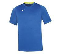Mizuno Core Short Sleeve Tee Jr T-Shirt Unisexe pour bébé, Mixte bébé, Tricot, 32EA740122, Bleu Roi et Jaune Fluo, 152