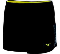 Mizuno Course à Pied pour Femme Mustang Coucher de Soleil SQ 4.0 Short, Femme, Noir/Gris Clair, X-Small