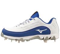 Mizuno Crampons de softball en m tal 9 pointes Swift 8 pour femme, Blanc-royal, 38.5 EU