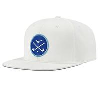 Mizuno Crossed Clubs Snapback Hat Chapeau de Golf, Blanc, Taille Unique Femme