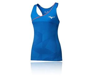 Mizuno Débardeur imprimé pour Femme XL Bleu Brillant