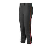 Mizuno Femme Pantalon passepoilé ceinturé XS Noir/Orange