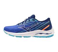 Mizuno Femme Wave Equate 7 Courir, Dblue White Neonflame, 38.5 EU
