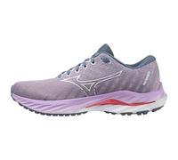 Mizuno Femme Wave Inspire 19 Chaussure de Course sur Route, Wisteria/White/Sun Kissed Coral, 44.5 EU