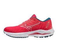 Mizuno Femmes Wave Inspire 19 Chaussure De Running avec Stabilisateurs Chaussures De Running Paradise Pink/White/Ink Blue - Rouge 38,5