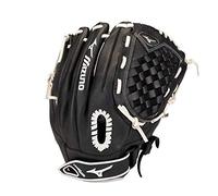 Mizuno Gpsl1200f3 Gant de Balle Fille, Toile Flexible Tartan Noir/Blanc, 1200