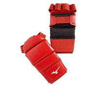 Mizuno Guantes Grappling Jujitsu, MMA, Azul o Rojo pequeño, Rojo