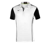 Mizuno Hex Rect Polo pour Homme, Blanc / noir, Taille S