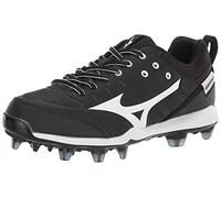 Mizuno Homme 320639.9000.03.0500 9-Spike Advanced Finch Elite 5 Crampons de Softball en TPU pour Femme, Noir/Blanc, 5