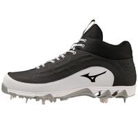 Mizuno Homme 9-Spike Ambition 3 Mid Crampons de Baseball, Noir/Blanc, 43 EU