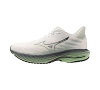 Mizuno Homme Men's Wave Rider 28 Running Shoe Chaussure de Course, Blanche-Neige Vert glacé, 44.5 EU