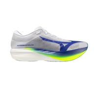 Mizuno - Hyperwarp Elite - Chaussures running plaque carbone White / Lightning Yellow / Dazzling Blue - 48.5
