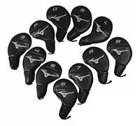 Mizuno Lot de 11 couvre-fers de golf en polyuréthane de qualité supérieure faciles à installer (3-PW, GW, SW, LW) Noir