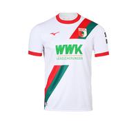 MIZUNO Maillot 'FC Augsburg' citron vert / vert foncé / rouge / blanc, Taille XXXS