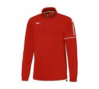 Mizuno Mixte Sendai Training Top pull, Rouge, XL EU