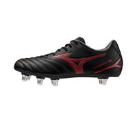 Mizuno Monarcida Neo III Rugby Si, Chaussures de Rugby Unisexe-Adulte, Noir et rouge., 42 EU