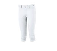 Mizuno Pantalon de Softball Prospect pour Femme, Blanc