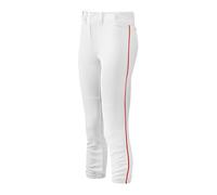 Mizuno Pantalon passepoilé ceinturé pour Femme - Pantalon passepoilé ceinturé pour Femme - S Blanc-Rouge