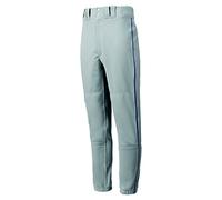 Mizuno Piped Pant Pantalon passepoilé Premier, Gris/Bleu Marine, XXL Homme