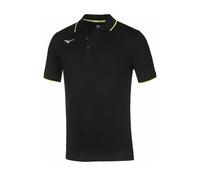 Mizuno Polo Homme Team, Tous Sports 09 (Noir/Jaune Fluo), Col Côtelé