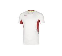 Mizuno Premium Tee T-Shirt pour Homme M Blanc, Rouge