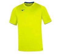 Mizuno T-shirt Team Core homme manches courtes 100% polyester Jaune Fluo XXL