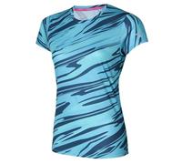 Mizuno T-Shirt Graphique Impulse Core pour Femme, Bleu hawaïen, M