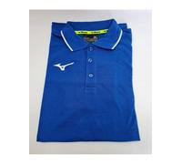 Mizuno Team Polo Homme Collet Côtelé Royal/White - 22 Manches Courtes