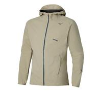 Mizuno Tech Light Hooded Veste running Hommes - beige, Taille S