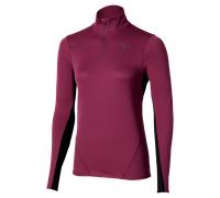 Mizuno - Tech Thermal Charge Half Zip Long Sleeve Tee - T-shirt femme Dark purple - XL
