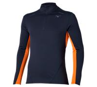 Mizuno - Tech Thermal Charge Half Zip Long Sleeve Tee - T-shirt homme Baritone Blue - L