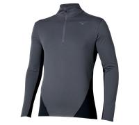 Mizuno - Tech Thermal Charge Half Zip Long Sleeve Tee - T-shirt homme Odyssey Gray - M