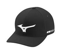 Mizuno Tour Delta Fitted Hat, Small/Medium, Black