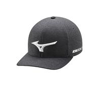 Mizuno Tour Delta Fitted Hat| Unisex Adult Cap | Heathered Charcoal | S-M