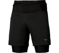 Mizuno Trail Multipocket Trail 2in1 Short de running Hommes - noir, Taille L