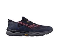 Mizuno Wave Daichi 9 GTX Chaussure Trail Femmes-Bleu Foncé,Rouge Fluo, Pointure 39