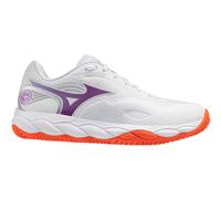 Mizuno Wave Enforce Court 2 Clay Femmes Blanc/Orange/Violet 37