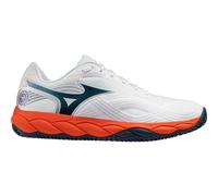 Mizuno Chaussures de tennis Wave Enforce Court 2 Clay Unisexe Blanc/Bleu/Orange 42
