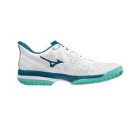 Mizuno Homme Wave Exceed Tour 5 CC Chaussures de Tennis, Blanc/Bleu Turquoise (White Moroccan Blue Turquois, 40.5 EU