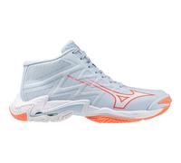 Mizuno Wave Lightning Elite Mid Femmes 36 1/2 Bleu Clair/Orange