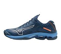 Mizuno Wave Lightning Z7 Chaussures de Handball Unisexe pour Adulte, DarkDenim/White/BlueJasper, 46,5 EU, Bluejasper Darkdenim Blanc, 46.5 EU