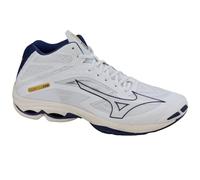 Mizuno Wave Lightning Z7MID Chaussures de Volleyball Unisexes pour Adultes, White/BlueRibbon/MP Gold, 42,5 EU, White Blueribbon MP Gold, 42.5 EU