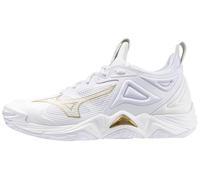 Mizuno Wave Momentum 3 Women's Volleyball Shoe, White-Gold, 7.5