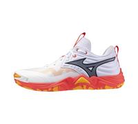 Mizuno Wave Momentum 4 Elite Chaussures de volleyball unisexes pour adulte, Corail blanc ardent, 11 Wide Women/9.5 Men