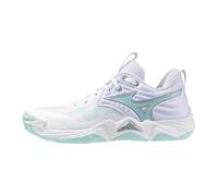 Mizuno Wave Momentum Elite Chaussures d'intérieur pour femme AW25, Teinte blanche et bleue, 40 EU