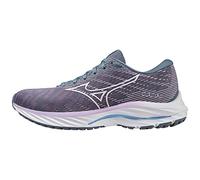Mizuno Wave Rider 26 Chaussures de Course sur Route Unisexes, Glycine Blanche Bleue de Chine, 35 EU
