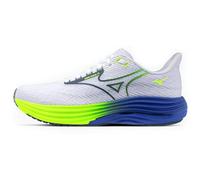 Mizuno Chaussures de running Wave Rider 29 Homme sans stabilisateurs Blanc/Bleu/Jaune Taille 46,5