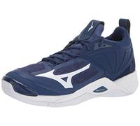 Mizuno Women's 2 Wave Momentum Chaussures de Volleyball pour Femme Pointure 42, Bleu Marine/Blanc, 41 EU